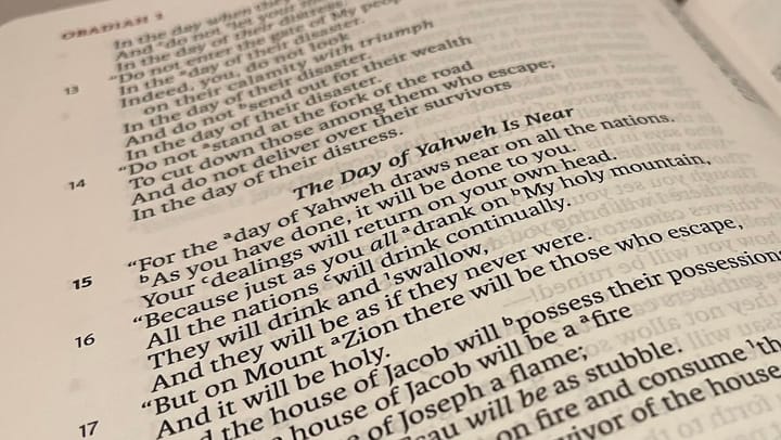 The Day of Yahweh Is Near (Obadiah 15–17)